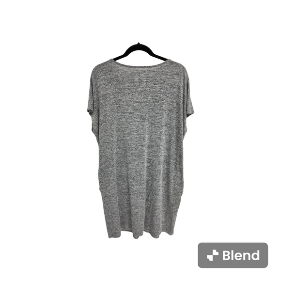 Time and Tru women's gray short sleeve v neck tee shirt dress size XL - Picture 2 of 4